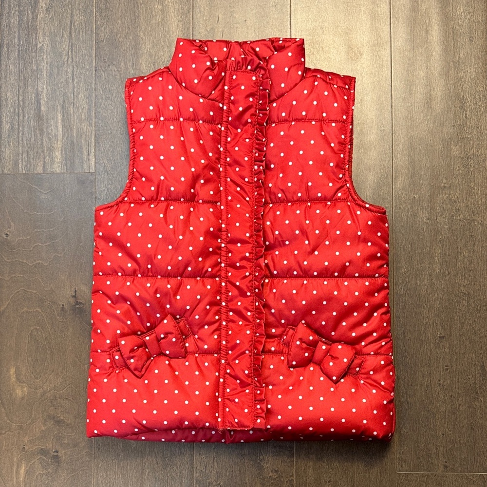 NWT Kids Headquarters Red Polka Dot Vest